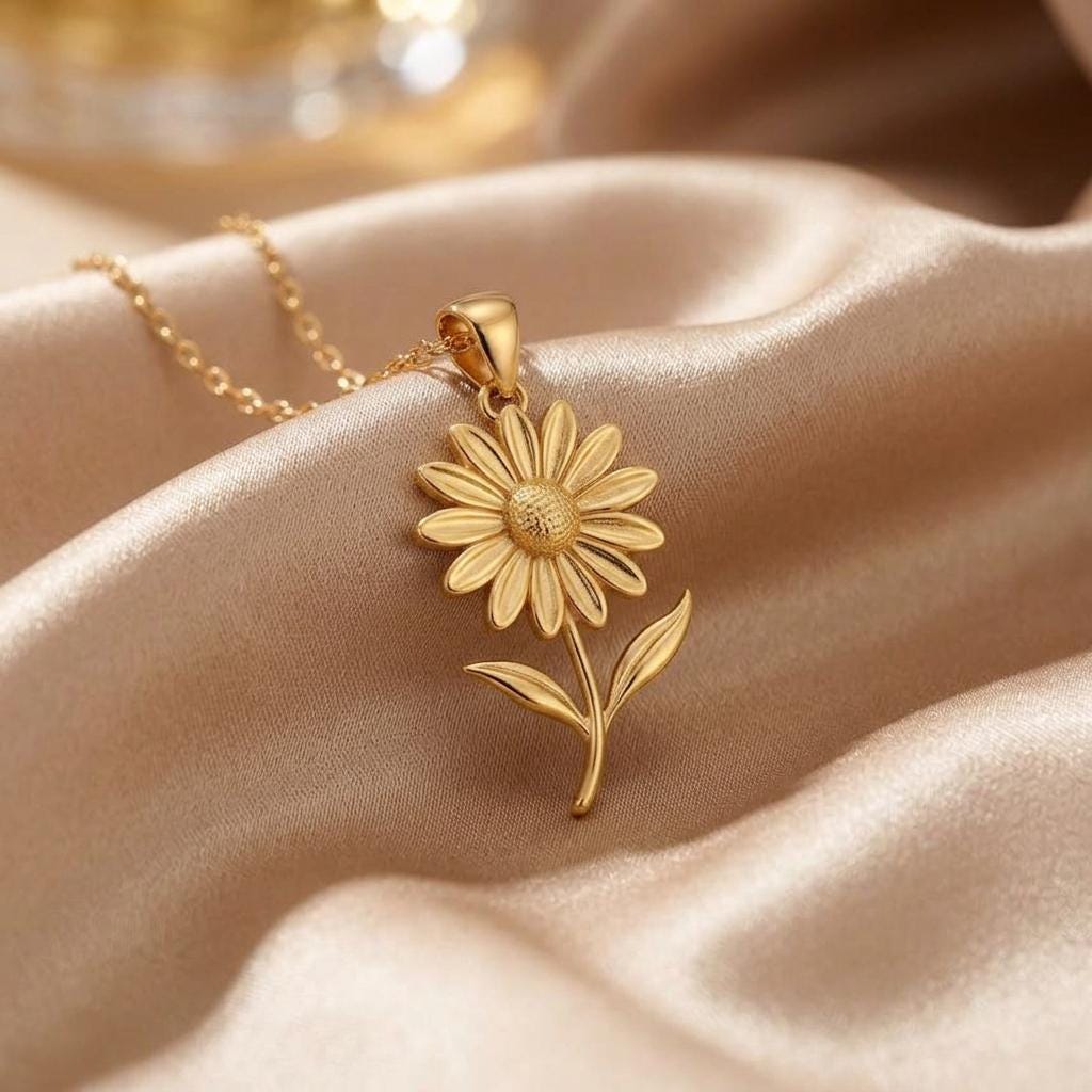 Black Eyed Susan Flower Pendant Necklace | 925 Sterling Silver | Botanical Nature Jewelry | Meaningful Floral Gift