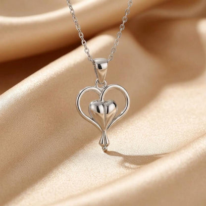 Bleeding Heart Flower Pendant Necklace | 925 Sterling Silver Women Jewelry | Romantic Floral Birth Flower | Meaningful Gift for Her