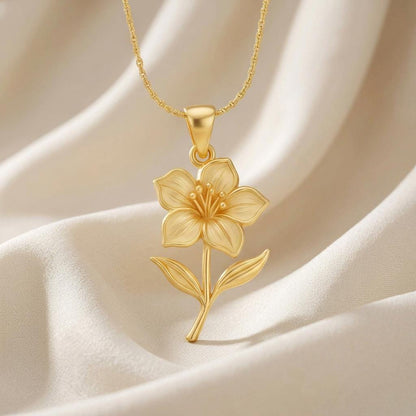 Azalea Flower Pendant Necklace | 925 Sterling Silver Jewelry | Botanical Floral Elegance | Meaningful Nature Gift