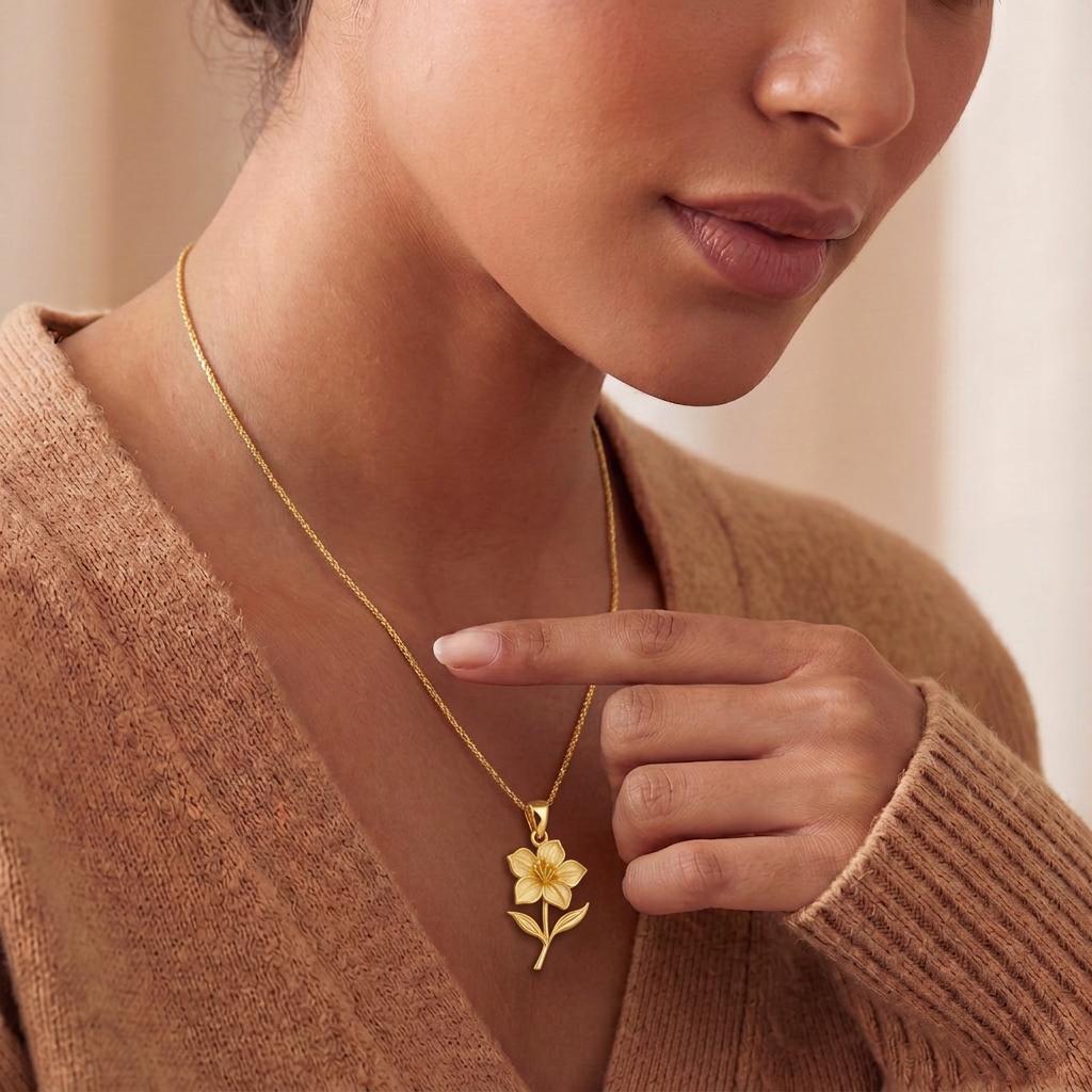 Azalea Flower Pendant Necklace | 925 Sterling Silver Jewelry | Botanical Floral Elegance | Meaningful Nature Gift