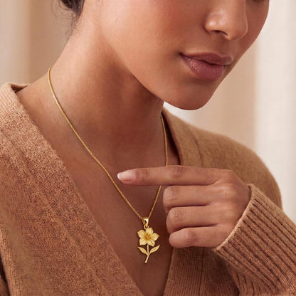 Azalea Flower Pendant Necklace | 925 Sterling Silver Jewelry | Botanical Floral Elegance | Meaningful Nature Gift