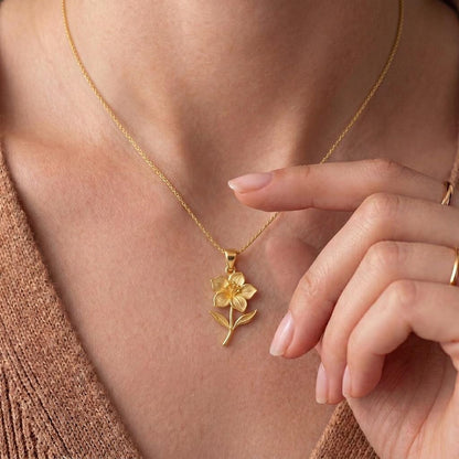 Azalea Flower Pendant Necklace | 925 Sterling Silver Jewelry | Botanical Floral Elegance | Meaningful Nature Gift