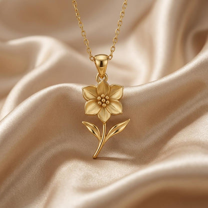 Hellebore Flower Necklace | 925 Sterling Silver | Winter Botanical Elegance | Meaningful Floral Gift