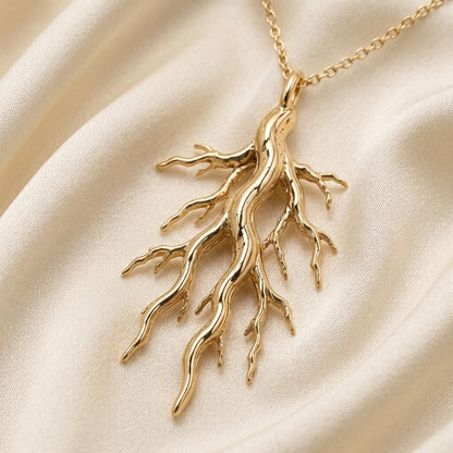 Sacred Root Necklace | 925 Sterling Silver | Nature Inspired Design | Symbolic Gift