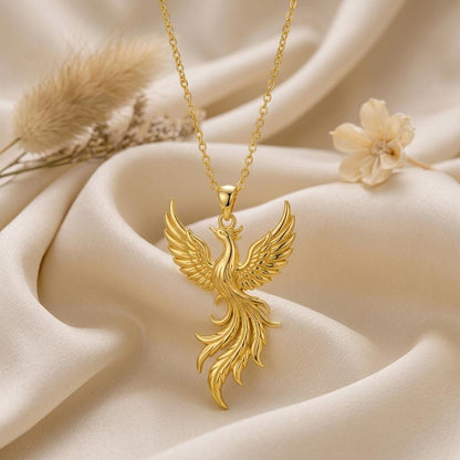 Plated Phoenix Necklace | 925 Sterling Silver Plated | Mythical Creature Theme | Empowerment & Renewal Gift