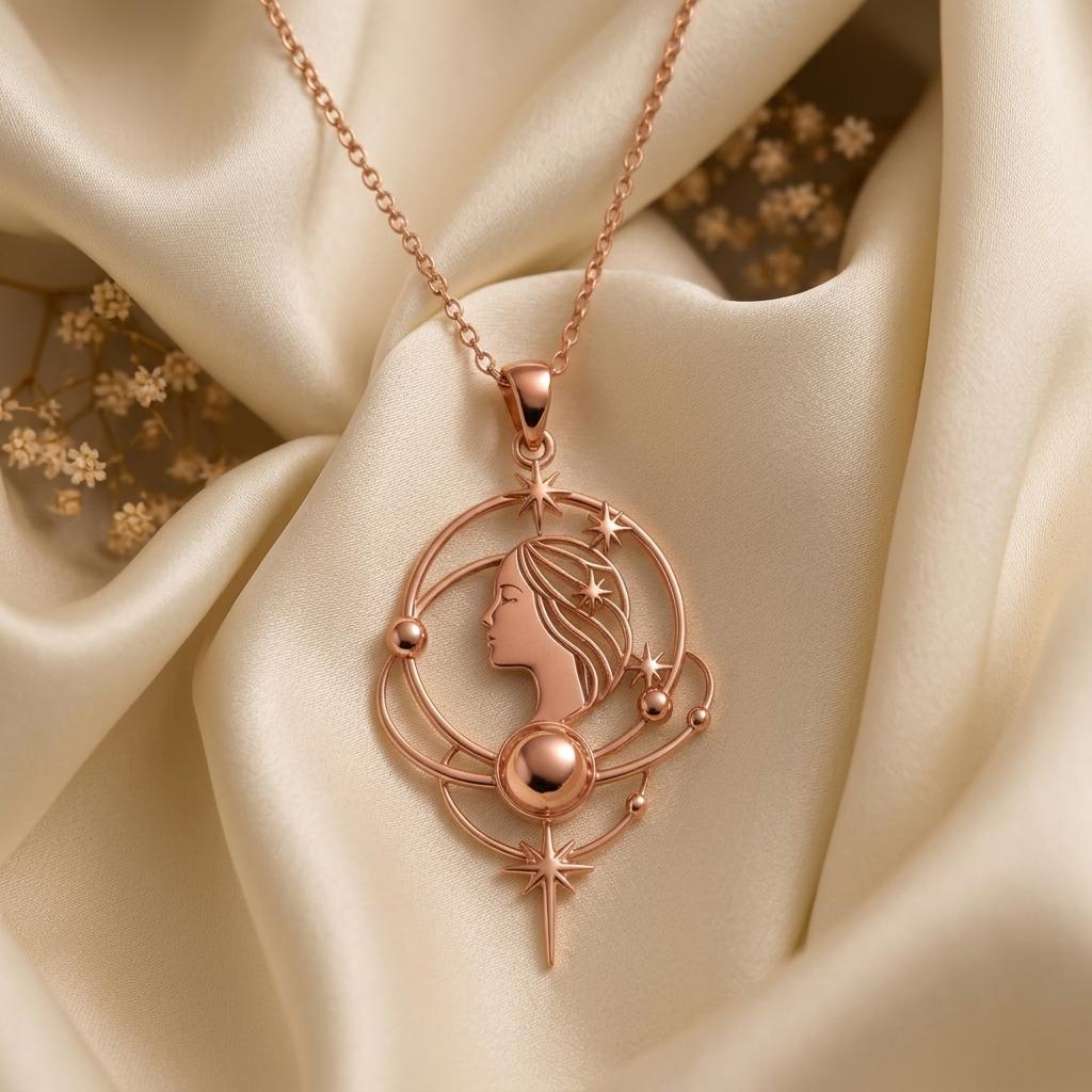 Venus Aura Necklace | Sterling Silver | Celestial Goddess Style | Empowerment Gift for Her