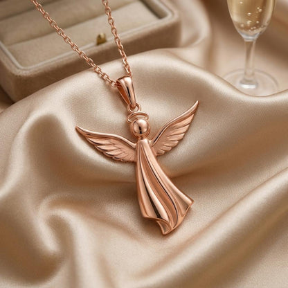 Sculpted Angel Pendant | 925 Sterling Silver | Guardian Angel Theme | Sympathy & Protection Gift