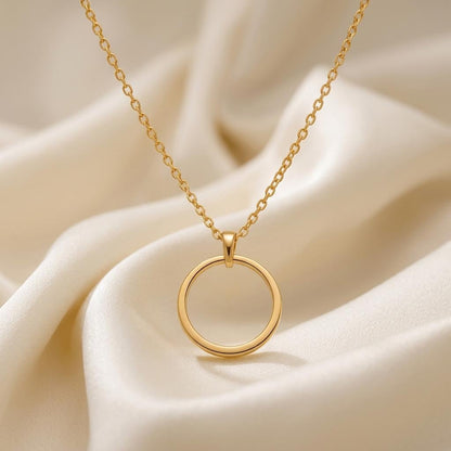 Open Circle Eternal Necklace | 925 Sterling Silver for Women | Minimalist Symbolic Design | Meaningful Everyday Gift
