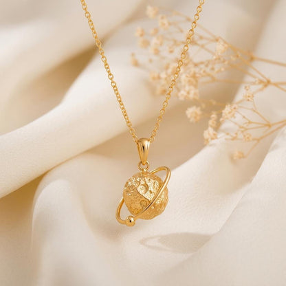 Asteroid Orbit Necklace | 925 Sterling Silver | Celestial & Space Theme | Meaningful Gift for Her