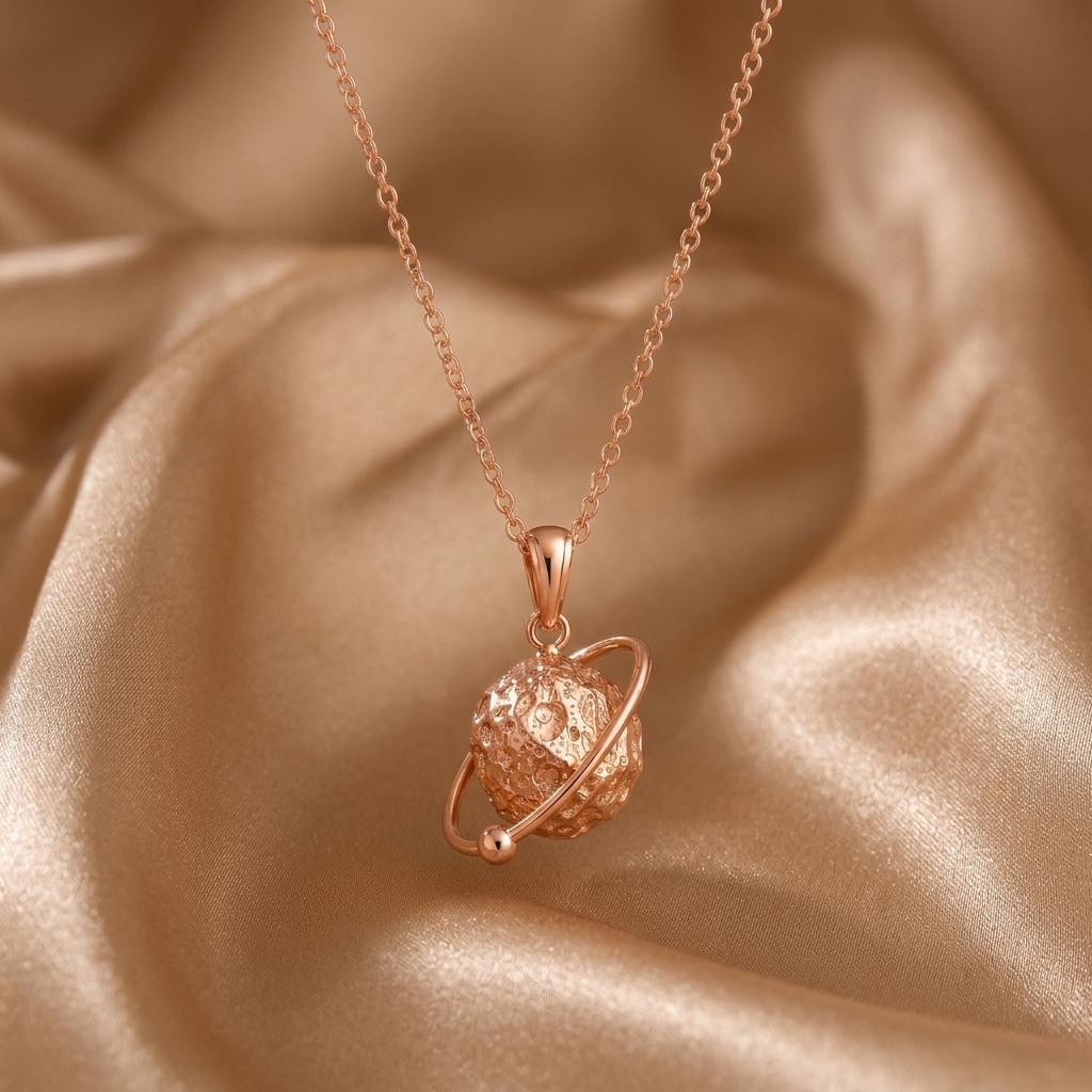 Asteroid Orbit Necklace | 925 Sterling Silver | Celestial & Space Theme | Meaningful Gift for Her
