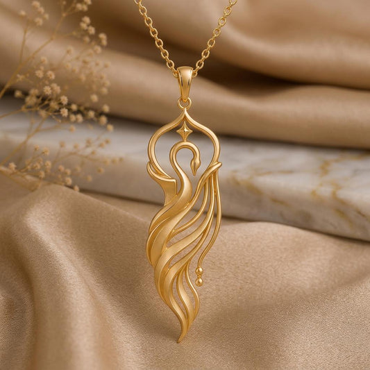 Swan Veil Crest pendant | 925 Sterling Silver | Elegant Nature Inspired | Meaningful Occasion Gift