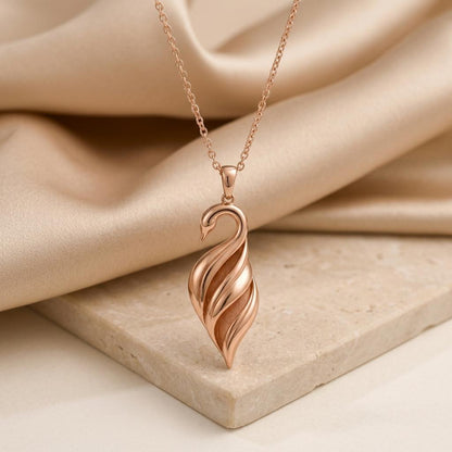 Swan Veil Pendant | 925 Sterling Silver | Elegant Nature Inspired | Symbolic Love Gift
