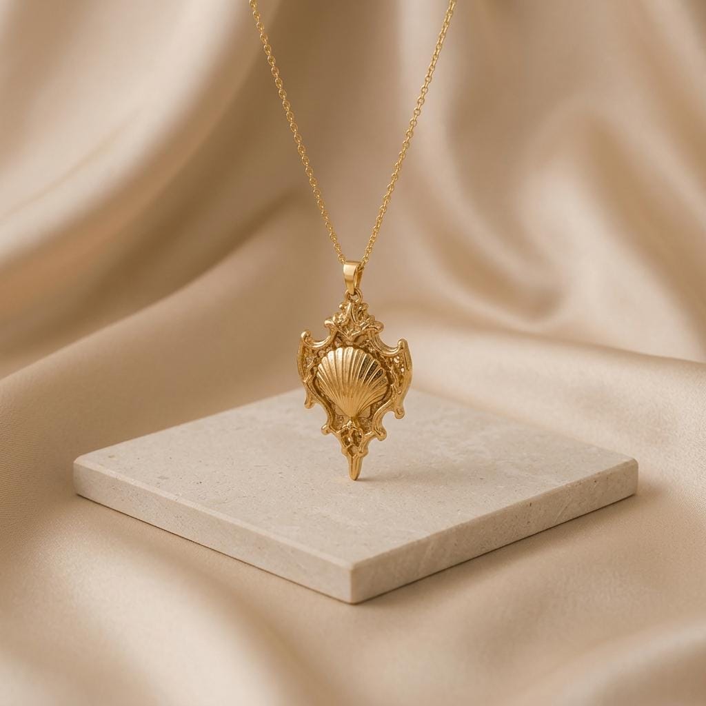 Sacred Shell Relic pendant | 925 Sterling Silver | Ornate Coastal Style | Meaningful Gift