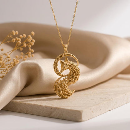 Ancient Fox Fossil | 925 Sterling Silver | Intricate Woodland Charm | Meaningful Nature Lover Gift