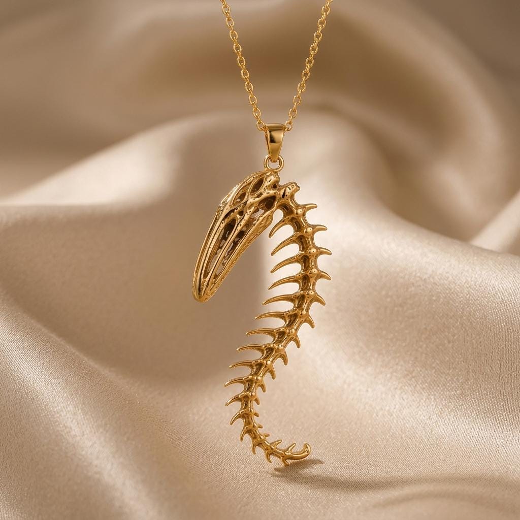 Whale Spine Relic pendant | 925 Sterling Silver | Oceanic Relic Style | Unique Nature Gift