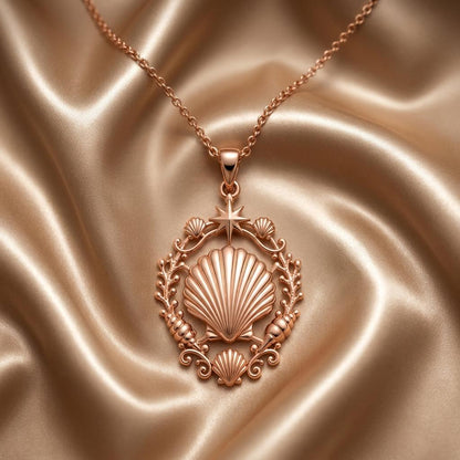 Shell Halo Pendant | 925 Sterling Silver | Oceanic Coastal Theme | Meaningful Keepsake Gift