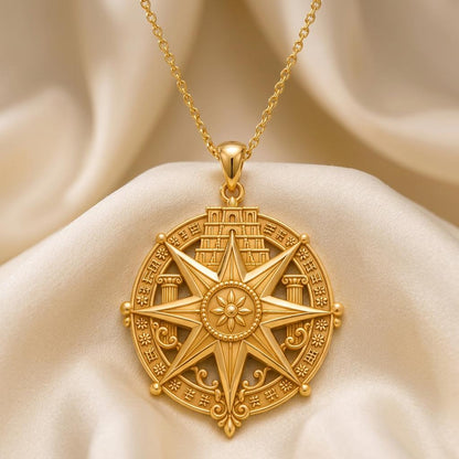 Babylon Star Necklace | 925 Sterling Silver | Ancient Celestial Symbolism | Unique Meaningful Gift