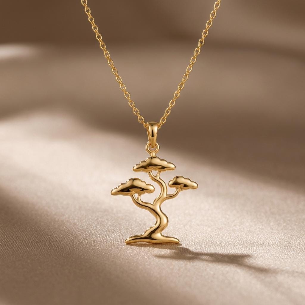 Bonsai Tree Pendant | 925 Sterling Silver | Nature Inspired Jewelry | Symbolic Growth Gift