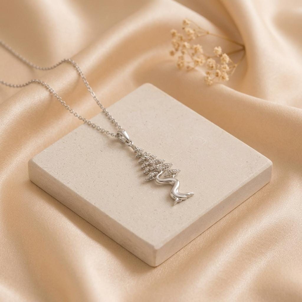 Cypress Aura Bonsai Pendant | Sterling Silver Jewelry | Zen Garden Style | Thoughtful Nature Gift