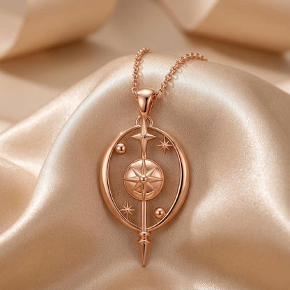 Celestial Barrier Pendant | 925 Sterling Silver | Celestial Guiding Star Theme | Gift for Protection & Guidance