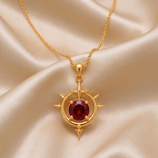 Eclipse Crown Necklace | 925 Sterling Silver | Celestial Sunburst Theme | Meaningful Gift for Her