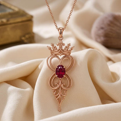 Infinity Queen Pendant | 925 Sterling Silver | Regal Filigree Design | Empowerment Gift