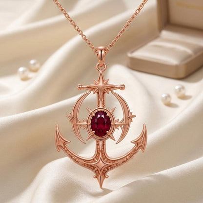 Celestial Anchor Pendant | 925 Sterling Silver | Celestial Nautical Style | Meaningful Keepsake Gift