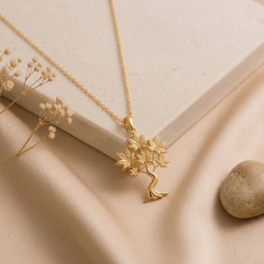Maple Drift Pendant | Sterling Silver | Nature Inspired | Symbolic Growth Gift