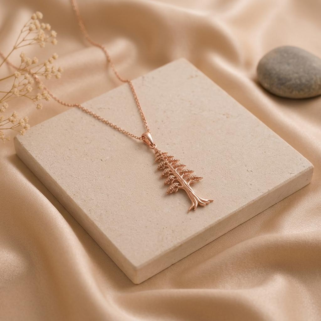 Redwood Spirit Necklace | 925 Sterling Silver Jewelry | Nature Tree Theme Jewelry | Meaningful Gift for Her