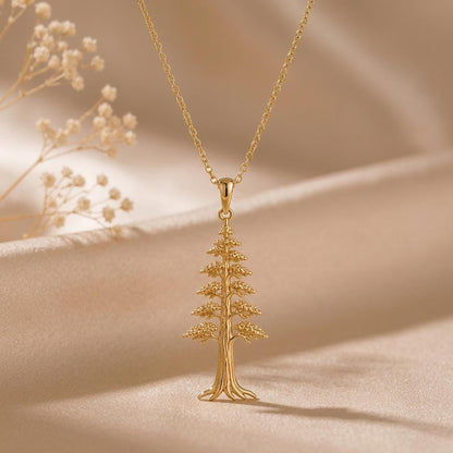 Redwood Spirit Necklace | 925 Sterling Silver Jewelry | Nature Tree Theme Jewelry | Meaningful Gift for Her