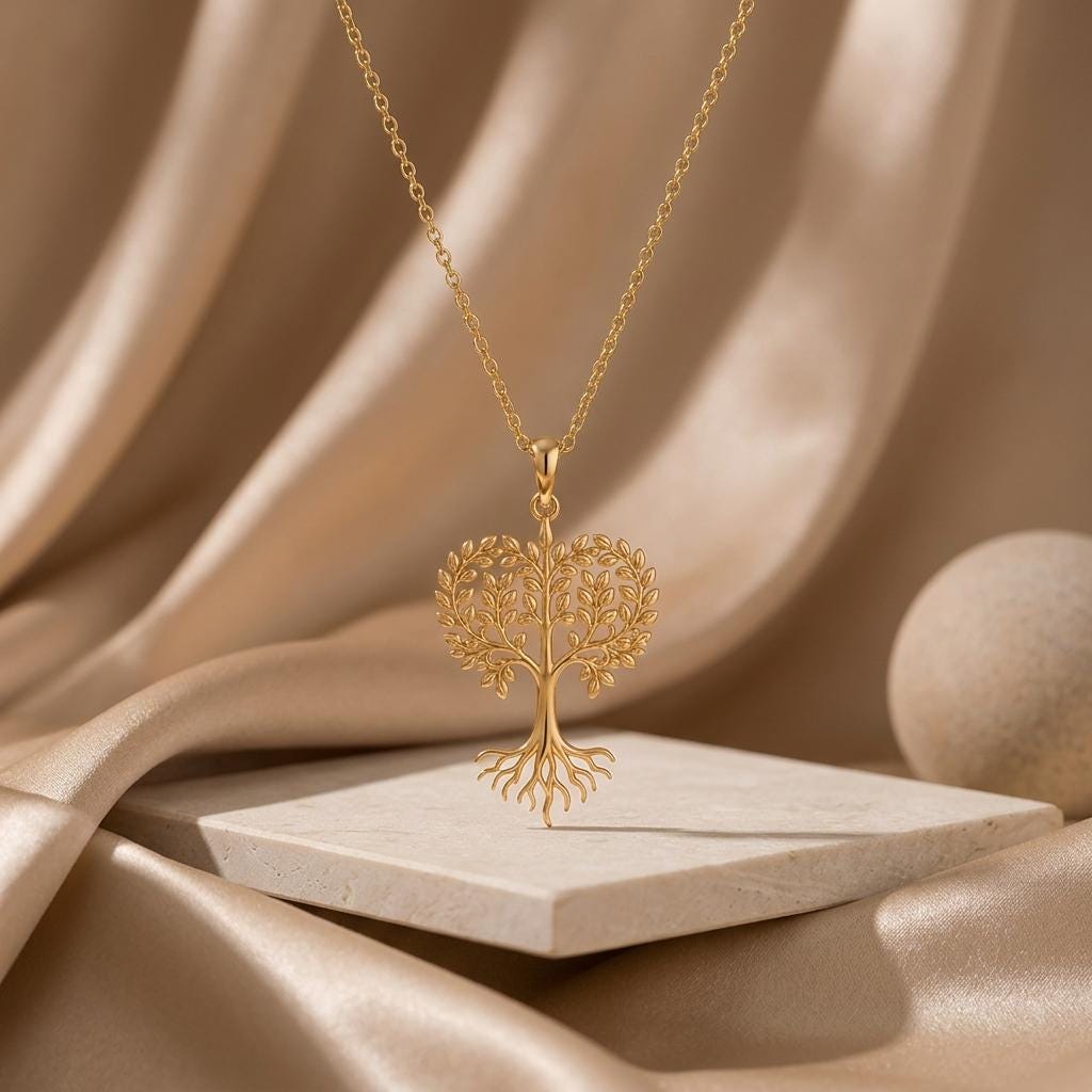 Acacia Wind Necklace | 925 Sterling Silver | Tree of Life Design | Symbolic Gift