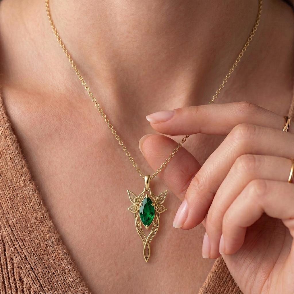 Evenstar Elf Pendant | 925 Sterling Silver | Elven Fantasy Jewelry | Enchanting Gift for Her
