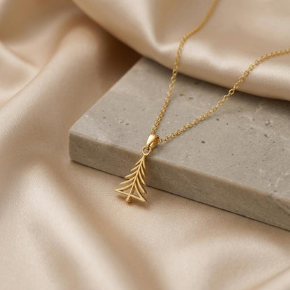 Pine Crest Pendant | 925 Sterling Silver | Minimalist Nature Theme | Christmas & Everyday Gift