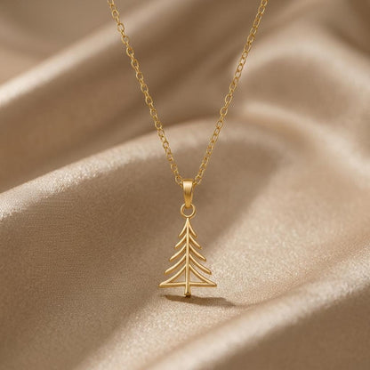 Pine Crest Pendant | 925 Sterling Silver | Minimalist Nature Theme | Christmas & Everyday Gift