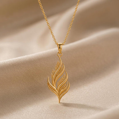 Cedar Flame Necklace | 925 Sterling Silver | Nature Inspired Design | Meaningful Gift for Her