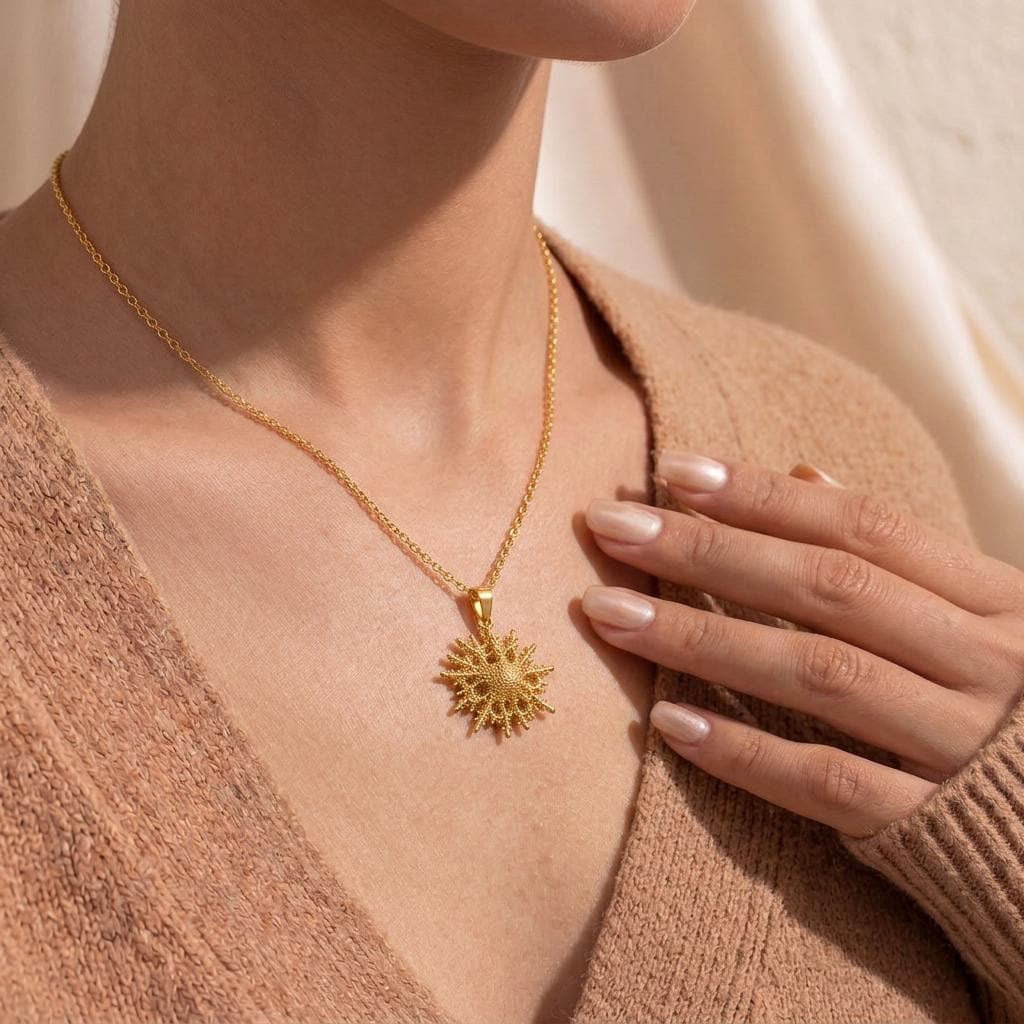 Procyon Star Pendant Necklace | Sterling Silver Necklace | Celestial Starburst Design | Meaningful Gift for Her