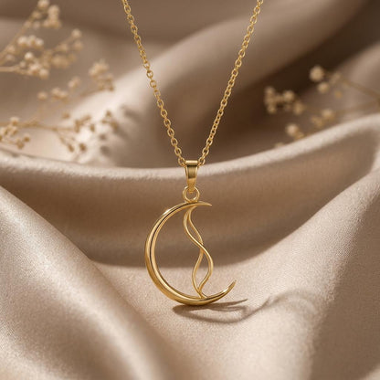 Whisper Crescent Pendant | 925 Sterling Silver | Celestial Minimalist | Meaningful Gift for Her