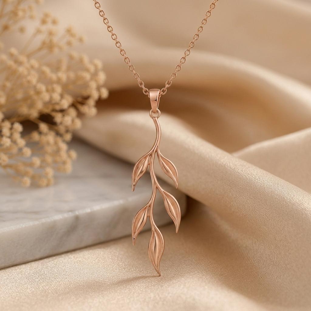Sacred Willow Necklace | 925 Sterling Silver | Nature Inspired Botanical | Thoughtful Sympathy Gift