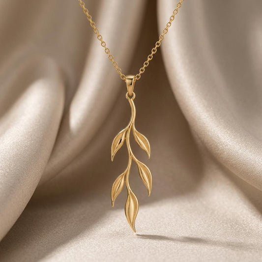 Sacred Willow Necklace | 925 Sterling Silver | Nature Inspired Botanical | Thoughtful Sympathy Gift