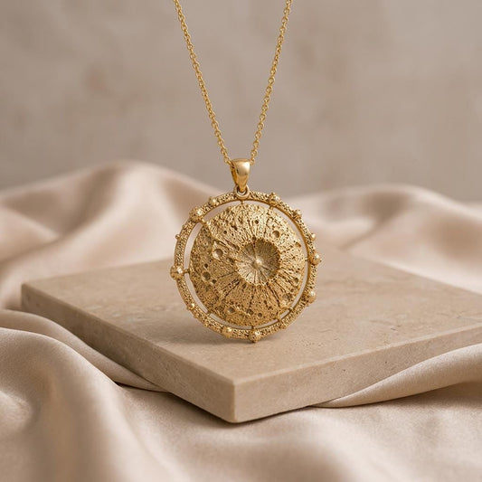 Vesta Asteroid Pendant Necklace | 925 Sterling Silver | Celestial Astronomy Style | Thoughtful Space Gift