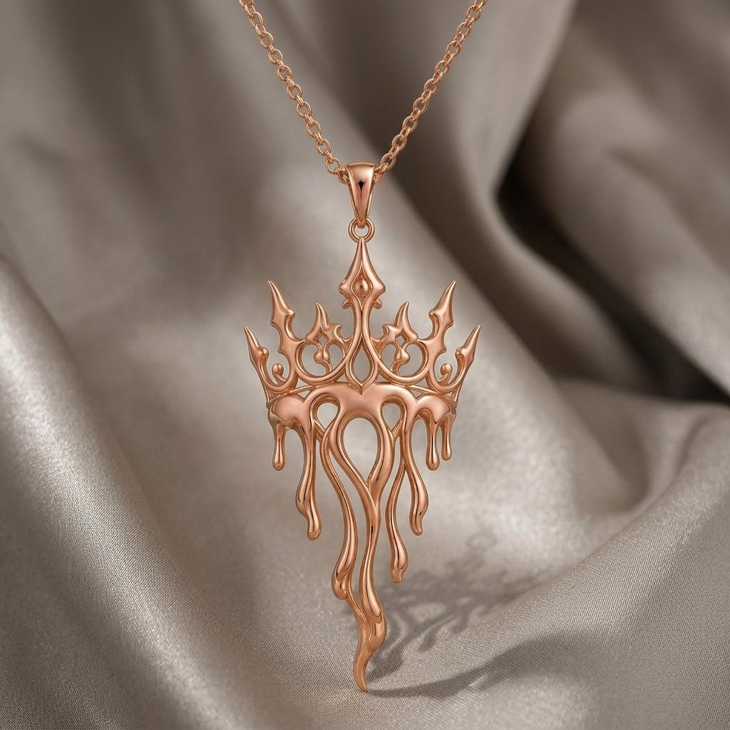 Crown Drift Pendant | 925 Sterling Silver | Fluid Crown Design | Empowerment Gift