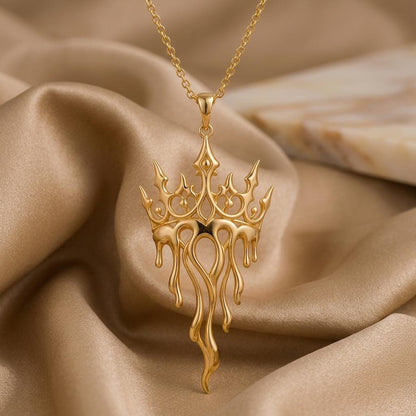 Crown Drift Pendant | 925 Sterling Silver | Fluid Crown Design | Empowerment Gift