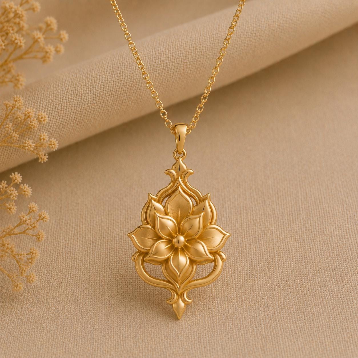 Celestial Bloom Relic pendant | 925 Sterling Silver | Intricate Floral Design | Meaningful Gift for Her