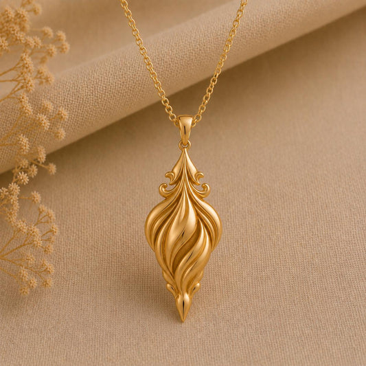 Sacred Aurora Drop pendant | Sterling Silver | Organic Flowing Design | Meaningful Gift for Her
