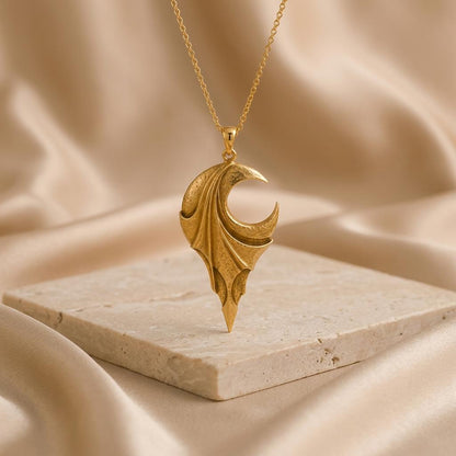 Veiled Eclipse Artifact Pendant | 925 Sterling Silver | Mystical Fantasy Theme | Unique Statement Gift