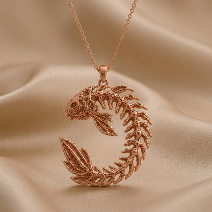 Sacred Koi Relic pendant | 925 Sterling Silver | Mythical Nature Theme | Symbolic Good Fortune Gift