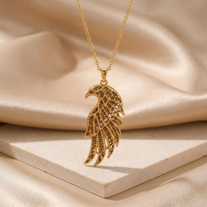 Ancient Falcon Pendant | 925 Sterling Silver Pendant | Mythological Wing Design | Symbolic Protection Gift
