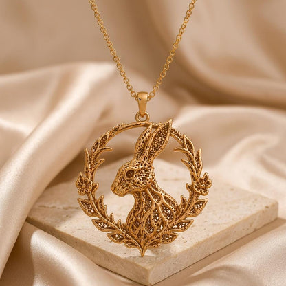 Fossil Rabbit Halo | Sterling Silver Necklace | Nature Inspired Woodland | Thoughtful Gift for Her