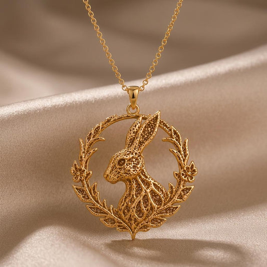 Fossil Rabbit Halo | Sterling Silver Necklace | Nature Inspired Woodland | Thoughtful Gift for Her