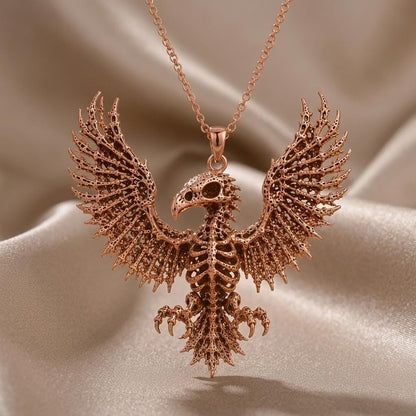 Sacred Eagle Skeleton | 925 Sterling Silver | Mythological Gothic | Unique Statement Gift